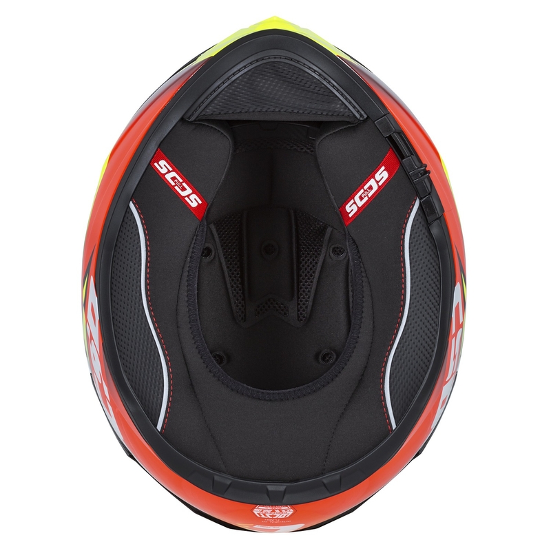 Casco integral de moto Cassida Integral GT 2.1 Flash amarillo fluo-rojo-negro-blanco