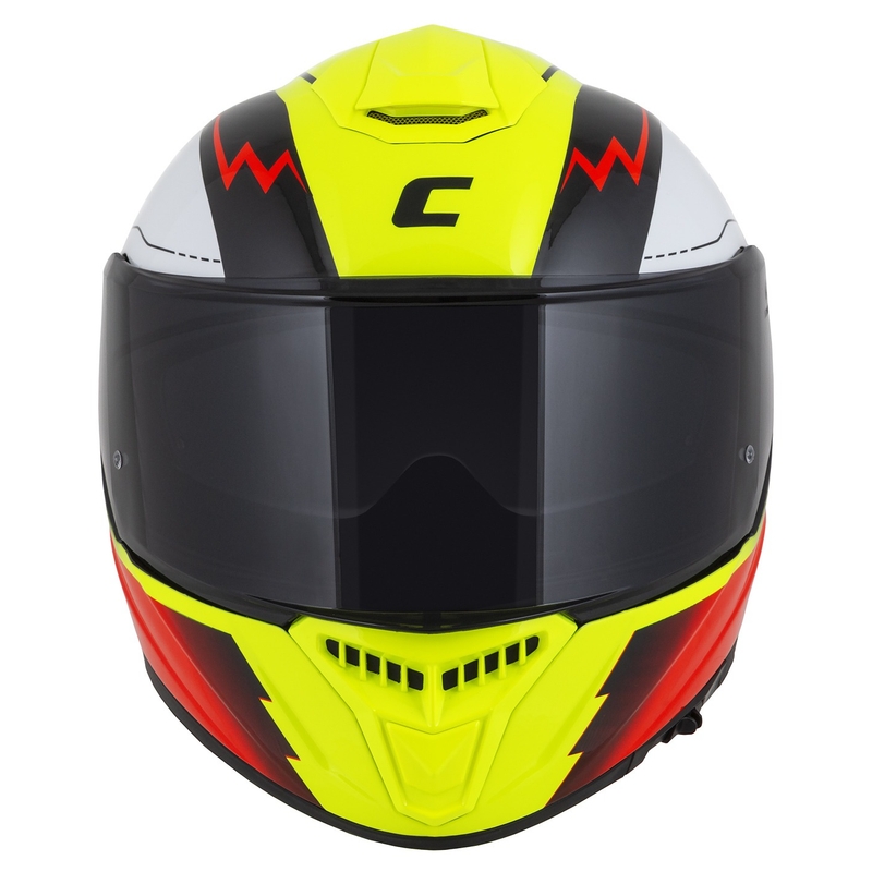 Casco integral de moto Cassida Integral GT 2.1 Flash amarillo fluo-rojo-negro-blanco