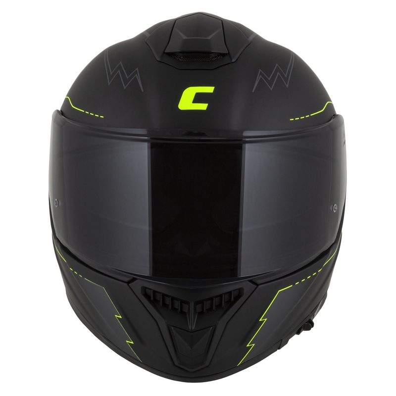Casco de moto Cassida Integral GT 2.1 Flash negro-amarillo fluorescente-gris