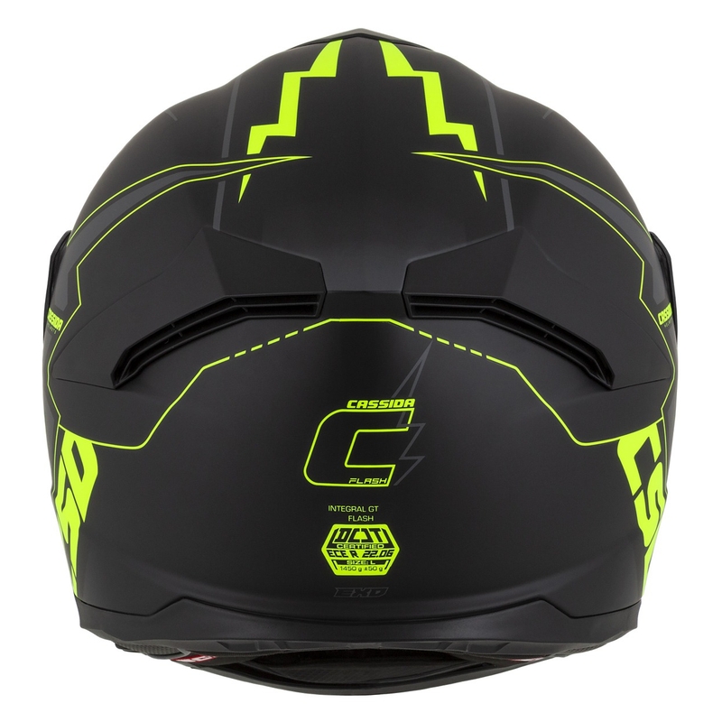 Casco de moto Cassida Integral GT 2.1 Flash negro-amarillo fluorescente-gris