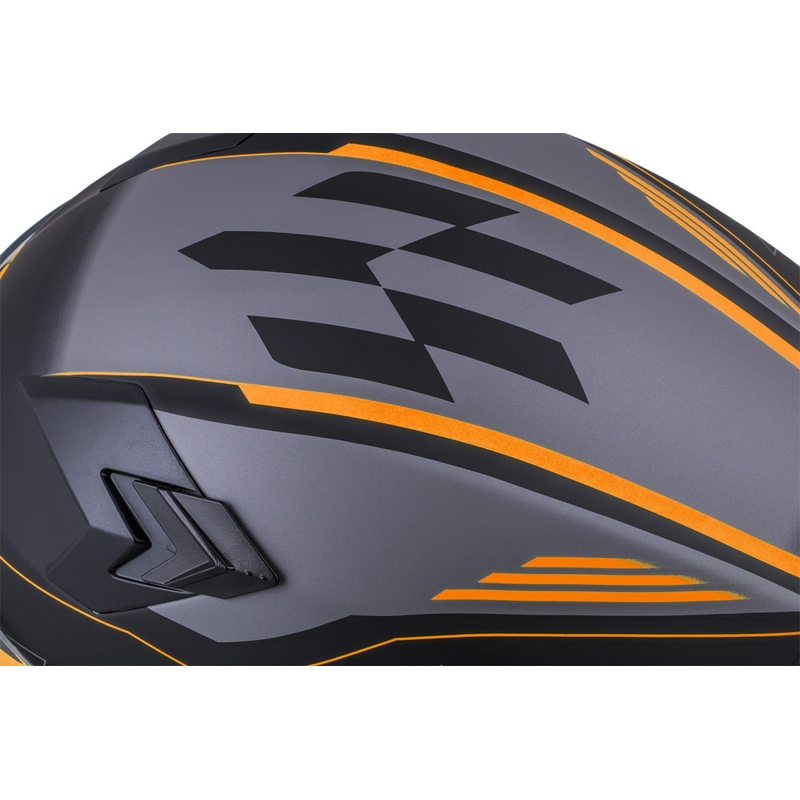 Casco integral Cassida Integral 3.0 RoxoR negro-naranja