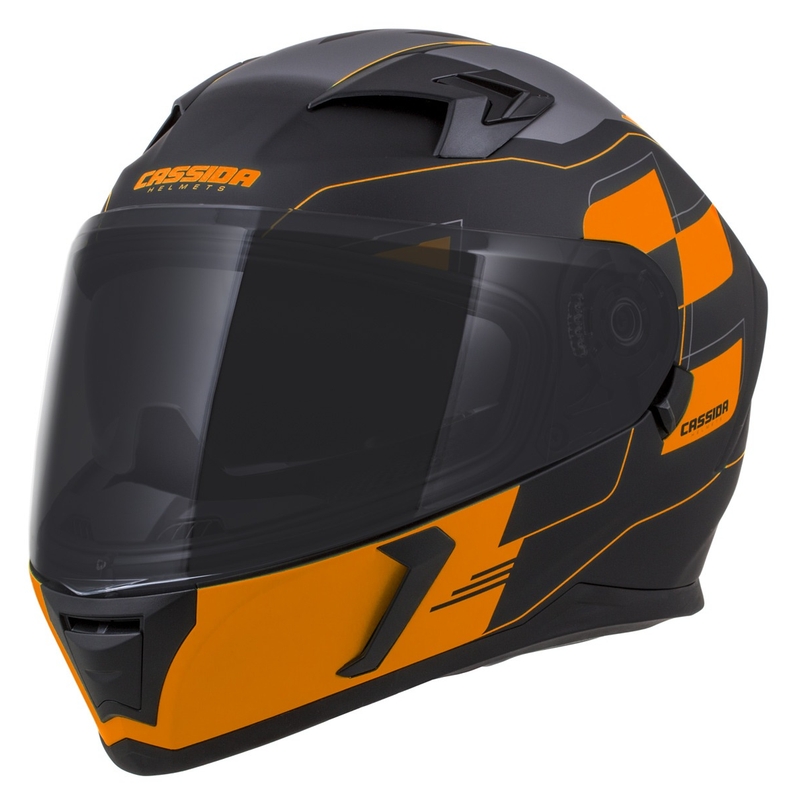 Casco integral Cassida Integral 3.0 RoxoR negro-naranja