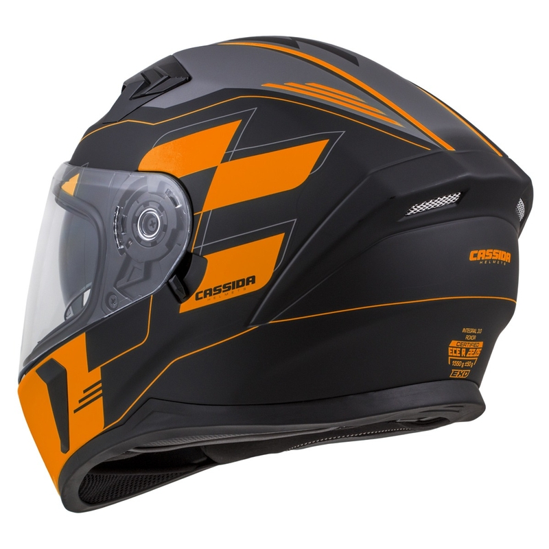 Casco integral Cassida Integral 3.0 RoxoR negro-naranja