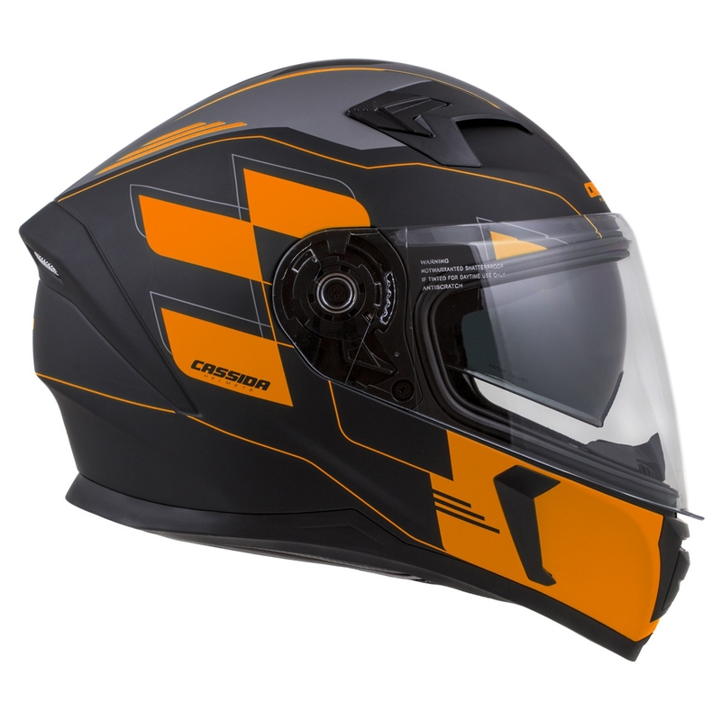 Casco integral Cassida Integral 3.0 RoxoR negro-naranja
