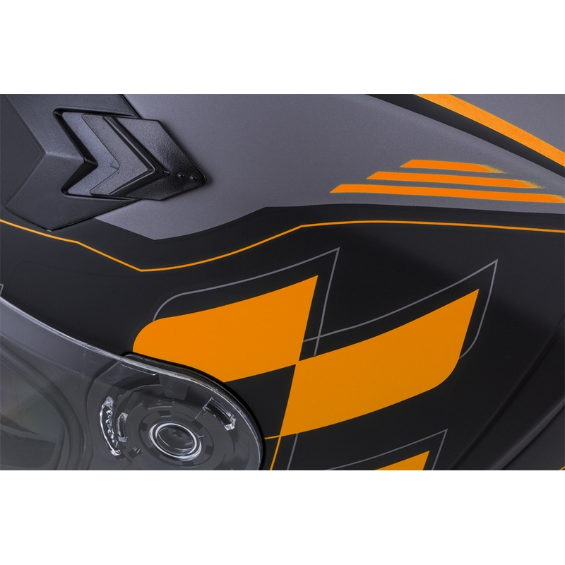 Casco integral Cassida Integral 3.0 RoxoR negro-naranja