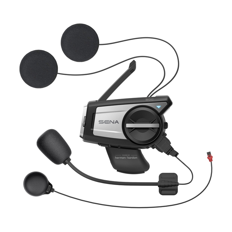 Casco telefónico de malla SENA 50C con cámara 4K