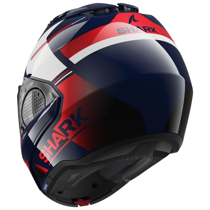 SHARK EVO-GT Tekline casco con punta azul-blanco-rojo