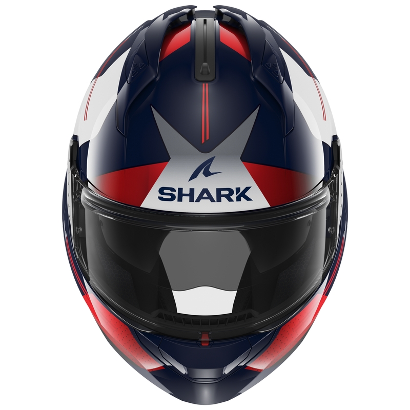 SHARK EVO-GT Tekline casco con punta azul-blanco-rojo