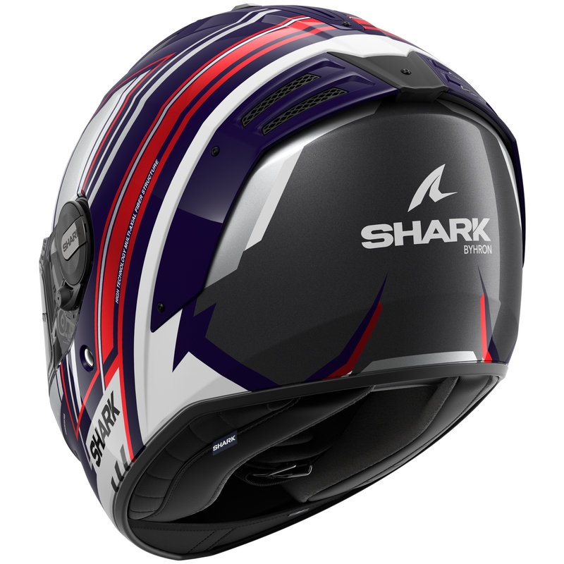 Casco integral de moto SHARK SPARTAN RS Byhron azul-rojo-gris liquidación
