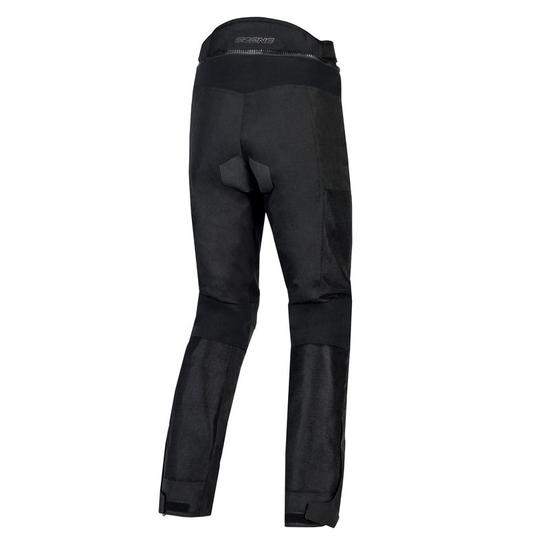 Pantalón de moto negro Ozone Flow para mujer liquidación
