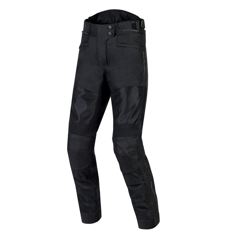 Pantalón de moto negro Ozone Flow para mujer liquidación