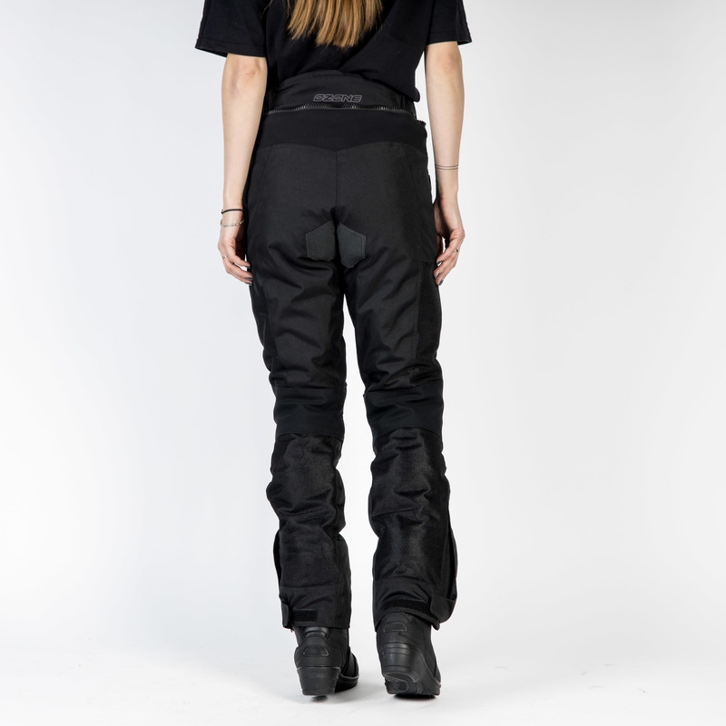 Pantalón de moto negro Ozone Flow para mujer liquidación