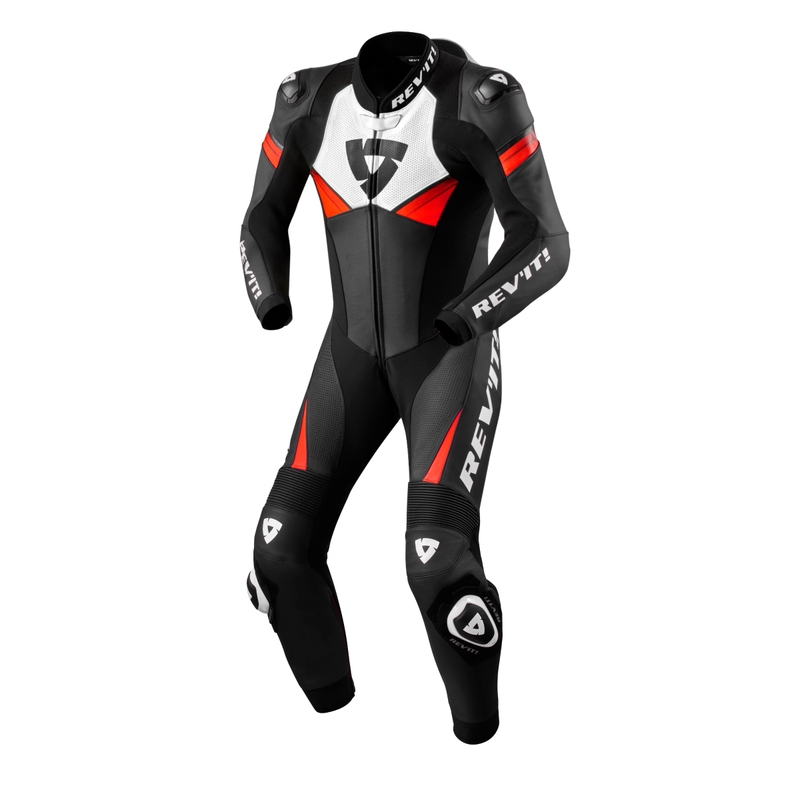 Mono de moto Revit Argon 2 negro-rojo fluo