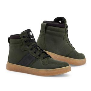 Botas de moto Revit Kick verde oscuro-marrón en oferta liquidación