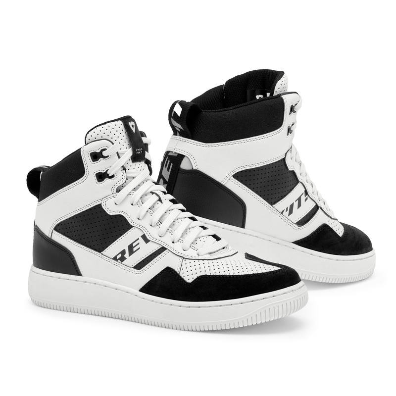 Botas de moto Revit Pacer en blanco y negro