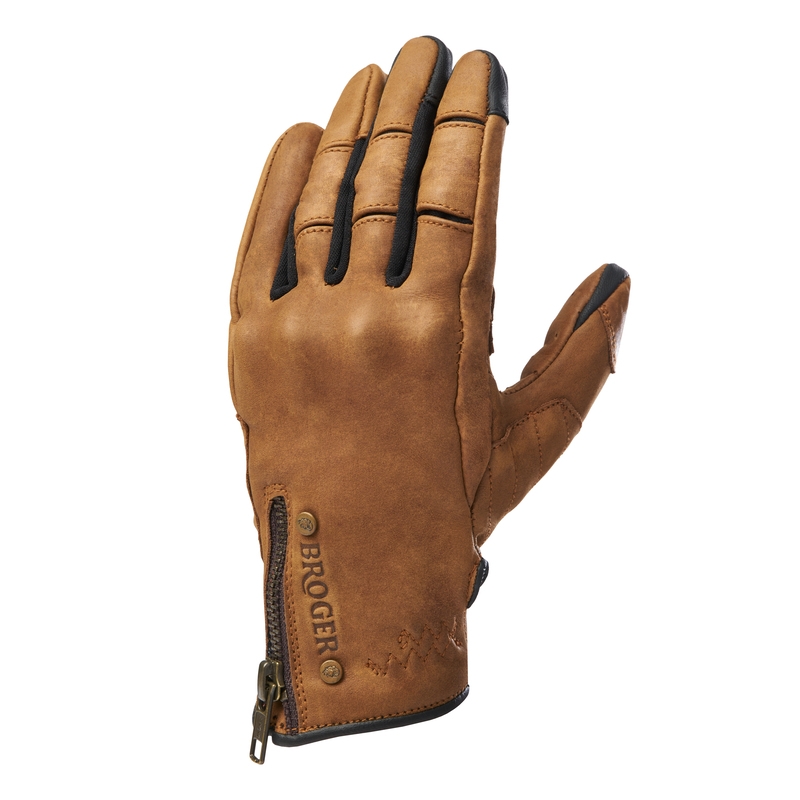 Guantes de moto para mujer Broger Florida marrón coñac liquidación