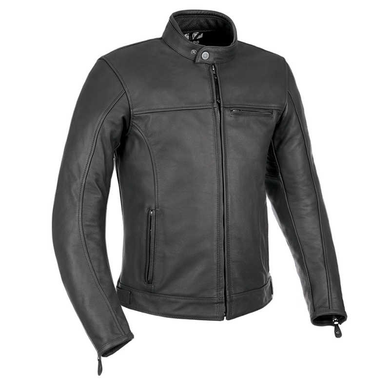 Oxford Walton Chaqueta de moto de cuero negro