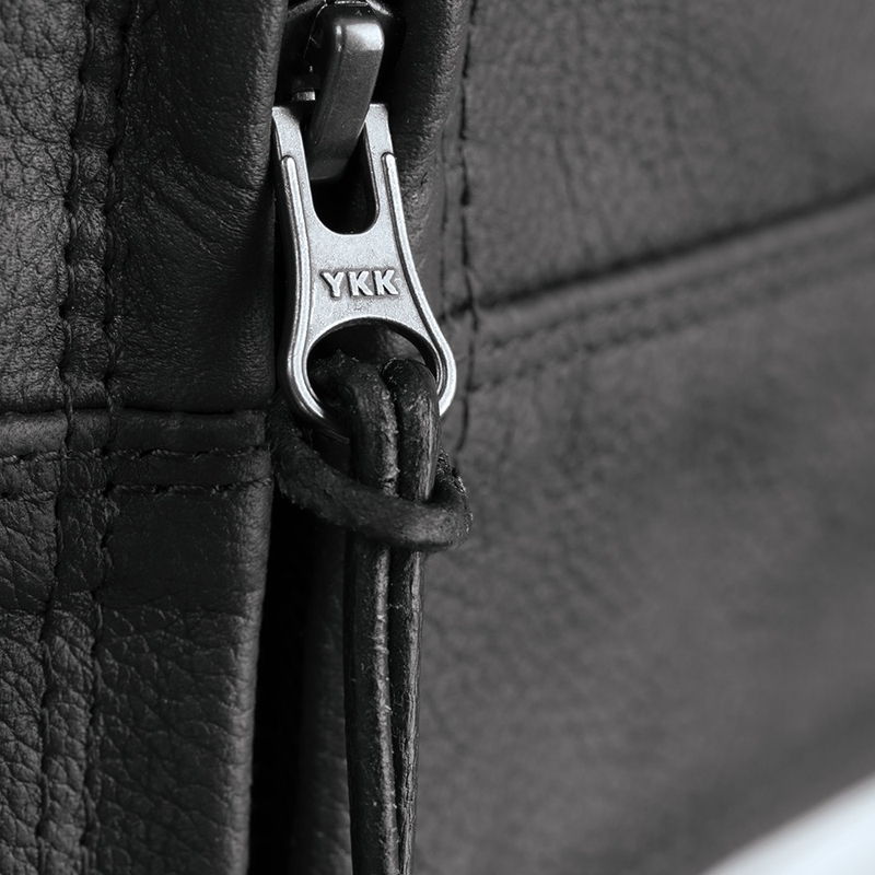 Oxford Walton Chaqueta de moto de cuero negro
