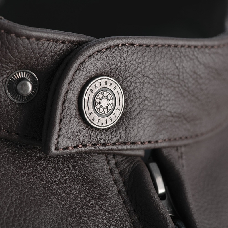 Oxford Walton Chaqueta de moto de cuero marrón liquidación