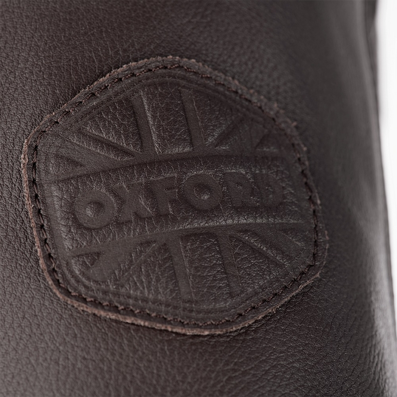 Oxford Walton Chaqueta de moto de cuero marrón liquidación