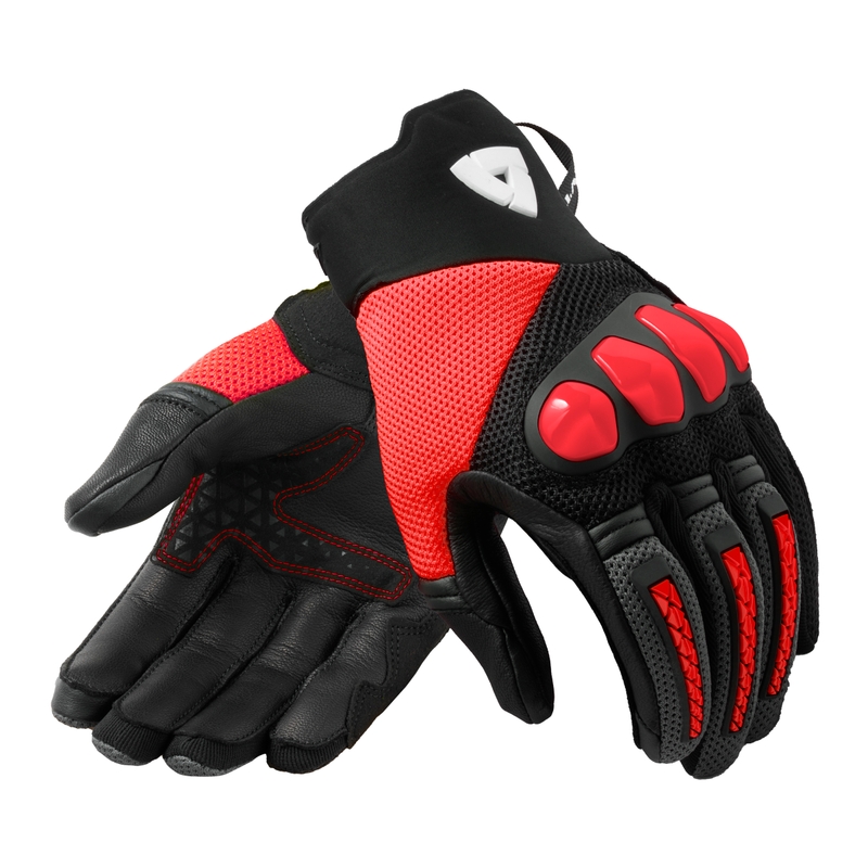 Guantes de moto Revit Speedart Air negro-rojo fluo liquidación