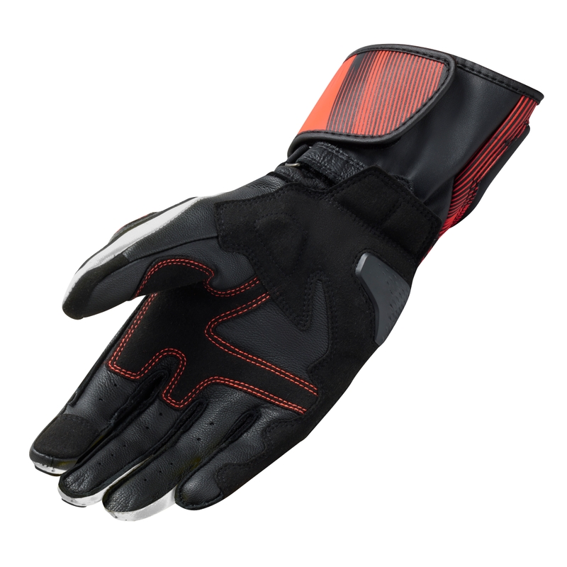 Guantes de moto Revit Metis 2 negro-rojo fluo liquidación