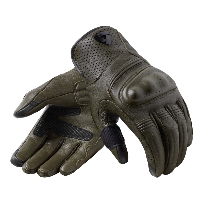 Guantes de moto Revit Monster 3 verde oscuro