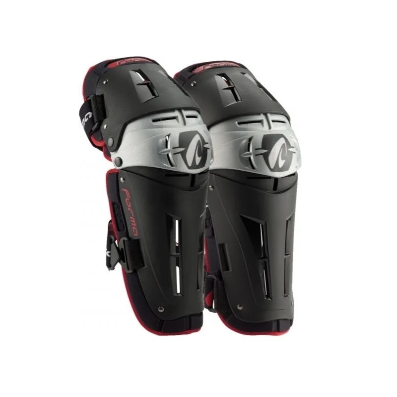 Rodilleras Forma Tri-Flex negro-plata-rojo