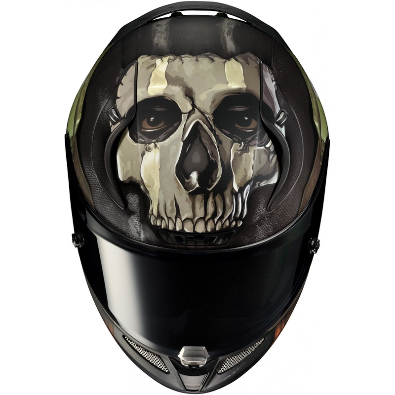 Casco integral de moto HJC RPHA 11 Ghost Call Of Duty MC34SF negro-marrón-verde liquidación