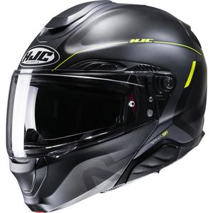 Casco de moto abatible HJC RPHA 91 Combust MC3HSF negro-amarillo fluo