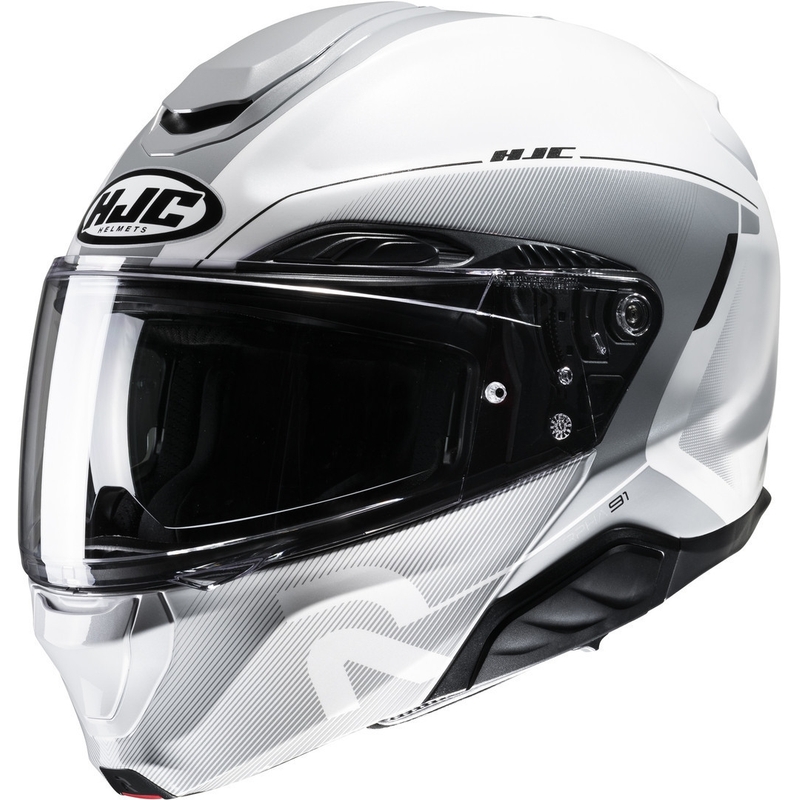 Casco de moto HJC RPHA 91 Combust MC10 gris y blanco liquidación