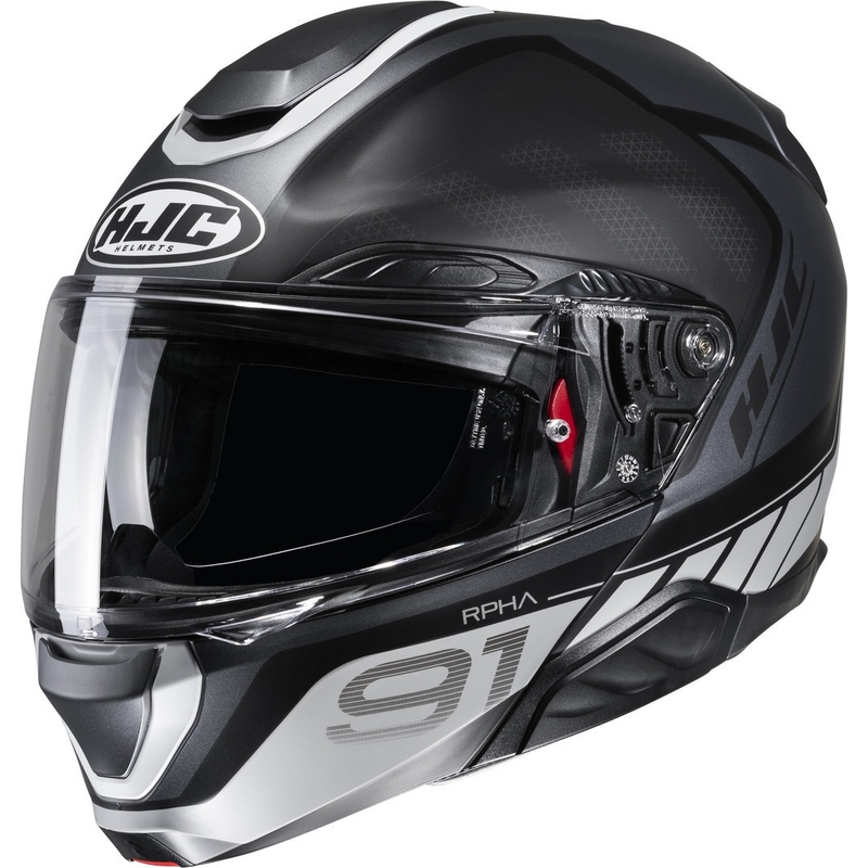 Casco de moto HJC RPHA 91 Rafino MC5SF gris-negro