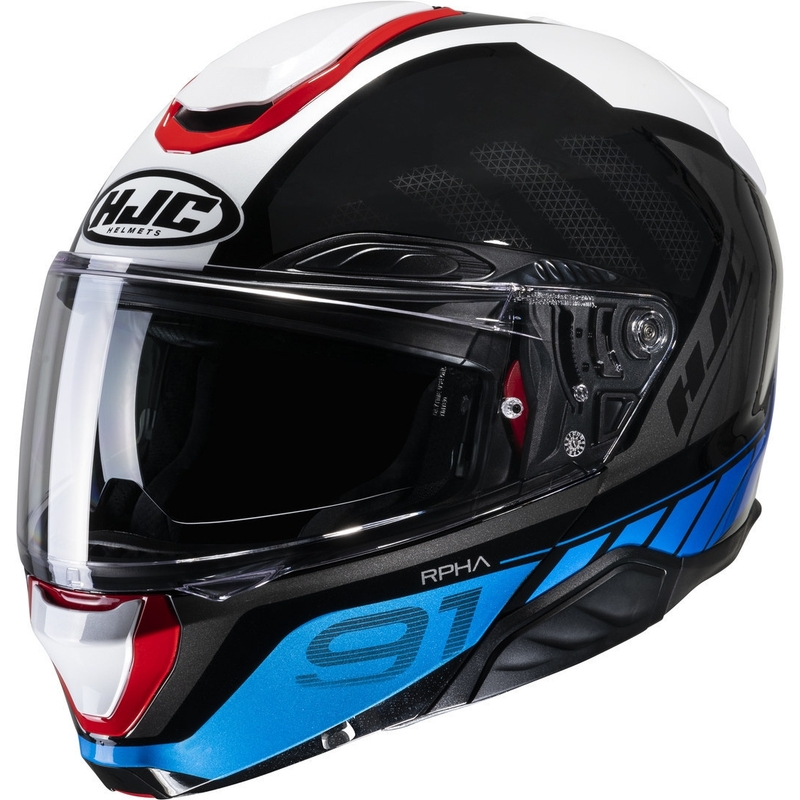 Casco de moto HJC RPHA 91 Rafino MC21 rojo-azul-negro-blanco