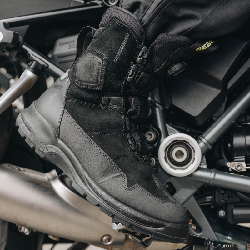 Botas de moto negras Rebelhorn Infinity liquidación