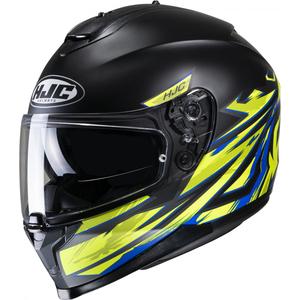 Casco integral de moto HJC C70 Pentas MC3HSF negro-azul-amarillo fluo