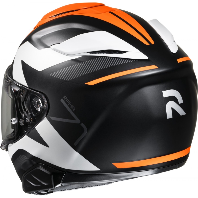 Casco integral de moto HJC RPHA 71 Pinna MC7SF negro-blanco-naranja liquidación