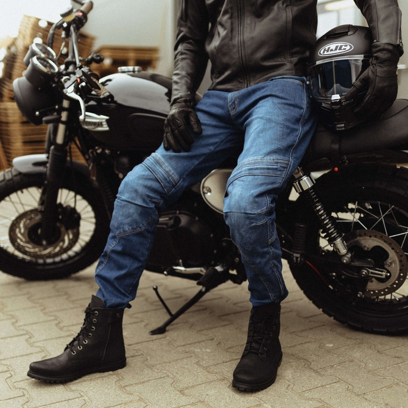 Vaqueros de moto Rebelhorn Rage II, azul lavado liquidación