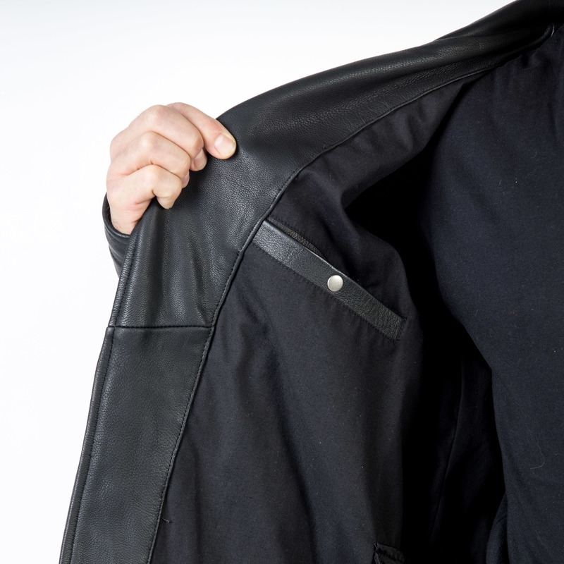 Chaqueta de moto negra Ozone Ramones Modern liquidación