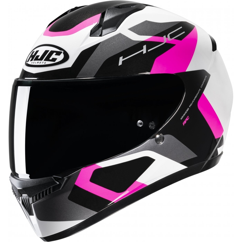 Casco integral de moto HJC C10 Tins MC8 negro-gris-rosa-blanco
