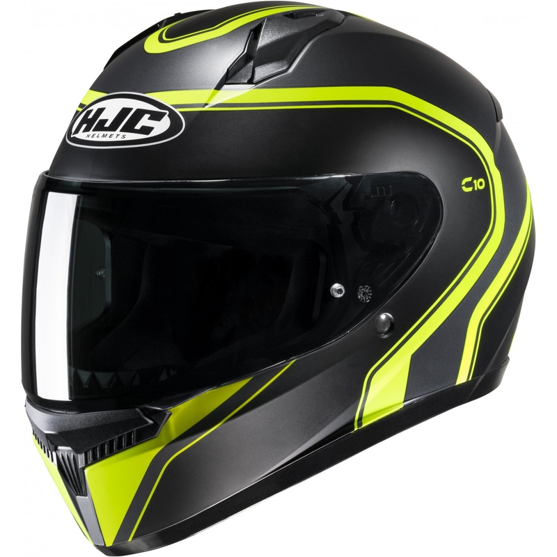 Casco integral de moto HJC C10 Elie MC3HSF negro-amarillo fluo