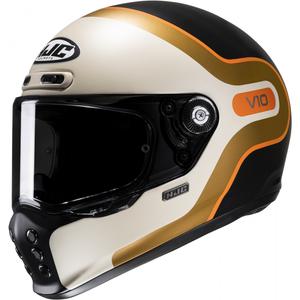 Casco integral de moto HJC V10 Grape MC7SF beige-naranja-marrón-negro