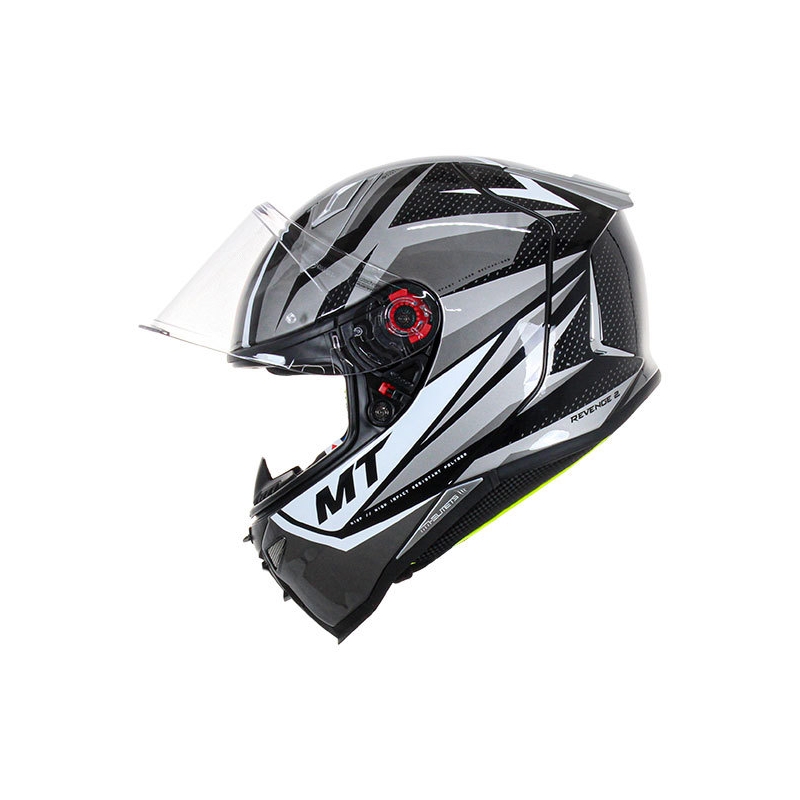Casco de moto integral MT FF110 Revenge 2 Kley Blanco-Gris-Negro liquidación