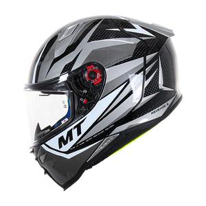 Casco de moto integral MT FF110 Revenge 2 Kley Blanco-Gris-Negro liquidación