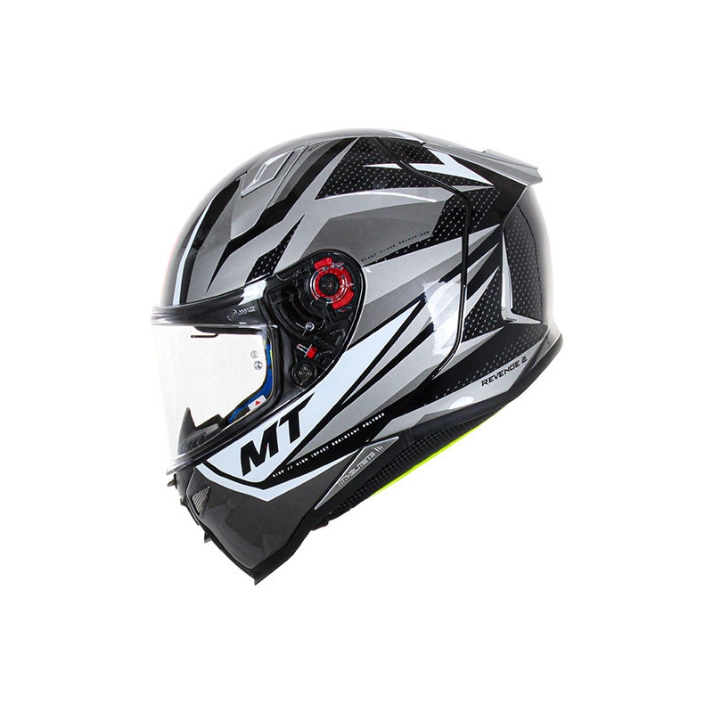 Casco de moto integral MT FF110 Revenge 2 Kley Blanco-Gris-Negro liquidación