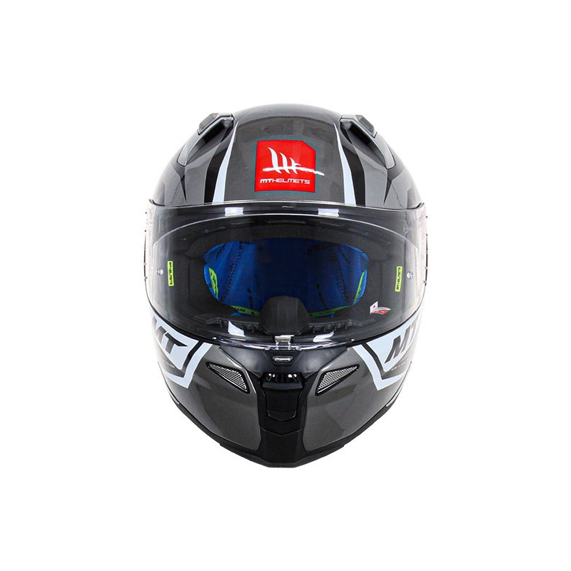 Casco de moto integral MT FF110 Revenge 2 Kley Blanco-Gris-Negro liquidación