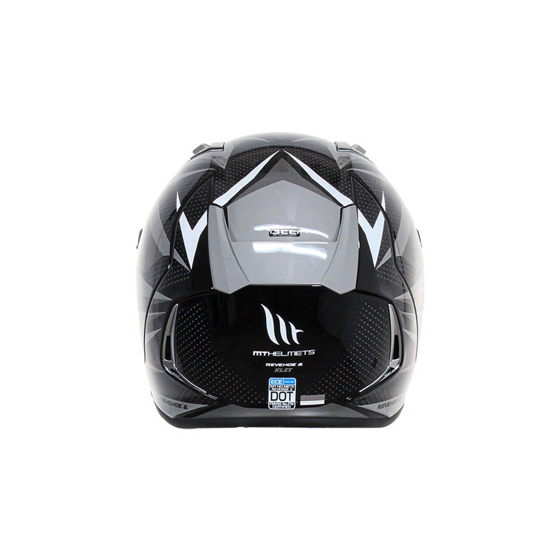 Casco de moto integral MT FF110 Revenge 2 Kley Blanco-Gris-Negro liquidación