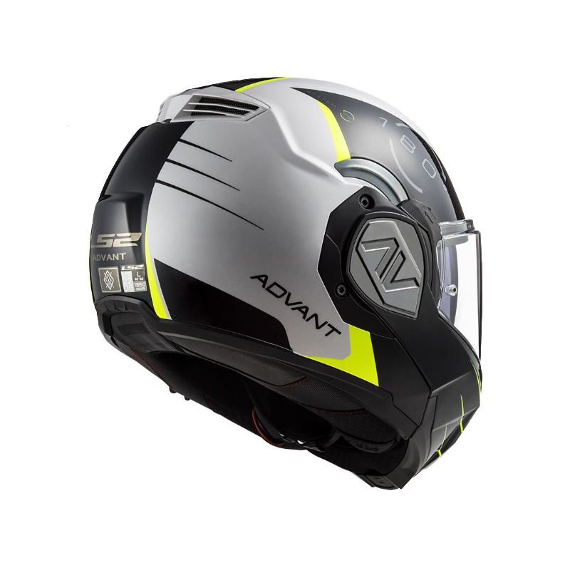 Casco de moto abatible LS2 FF906 Advant Codex 06 negro-blanco-amarillo fluo