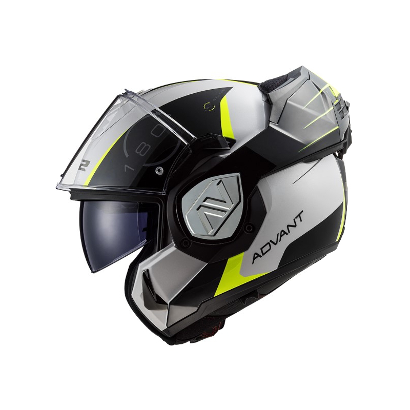 Casco de moto abatible LS2 FF906 Advant Codex 06 negro-blanco-amarillo fluo