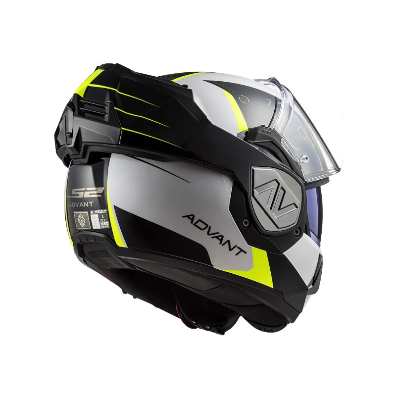 Casco de moto abatible LS2 FF906 Advant Codex 06 negro-blanco-amarillo fluo