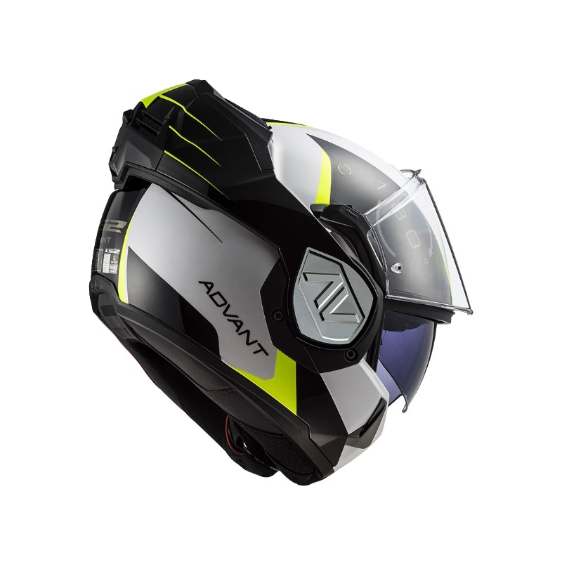 Casco de moto abatible LS2 FF906 Advant Codex 06 negro-blanco-amarillo fluo
